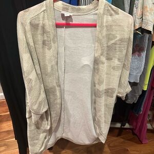 LuLaRoe Beige Camouflage Cardigan